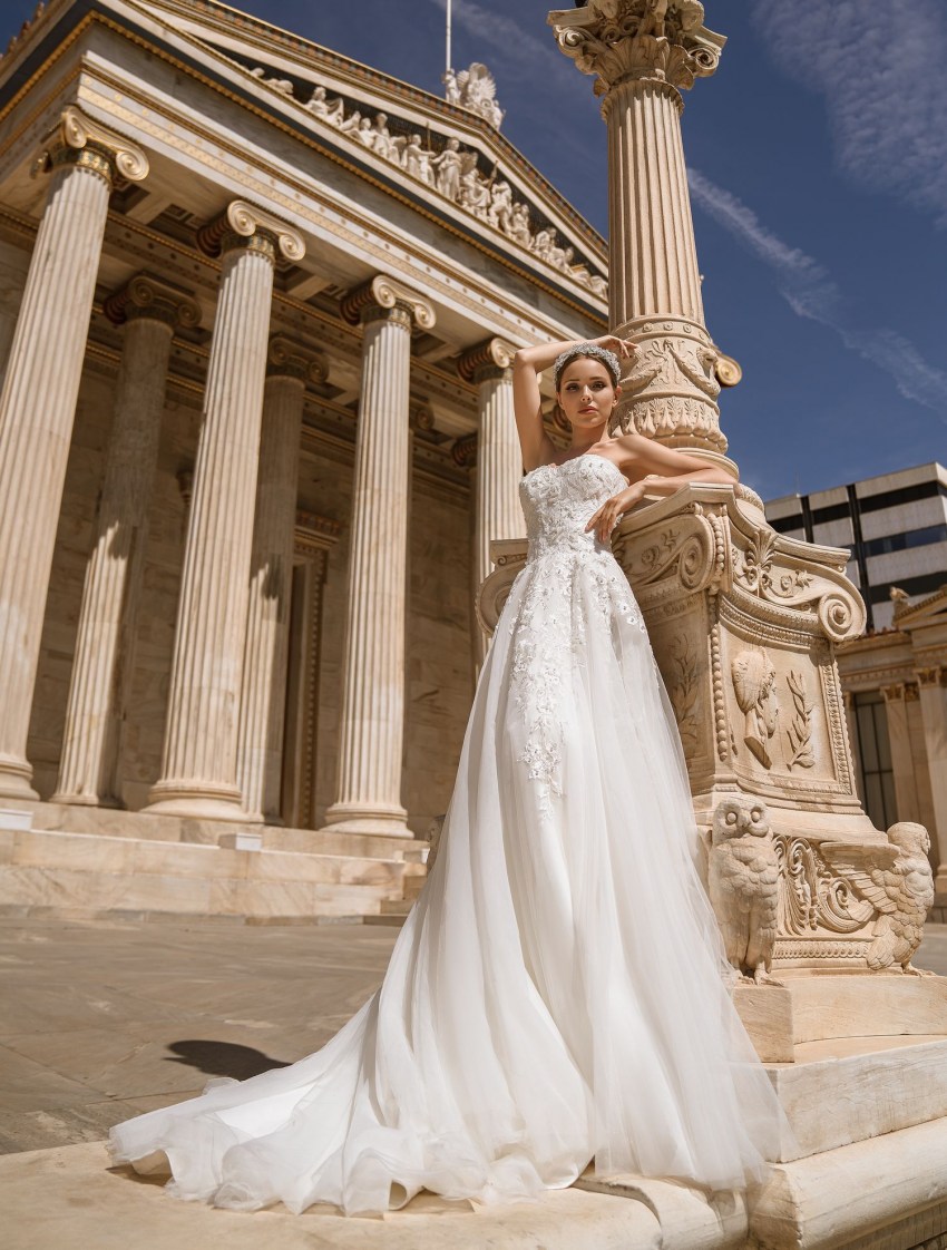 Rochie de mireasă cu bolero de la producătorul Supernova en gros-6
